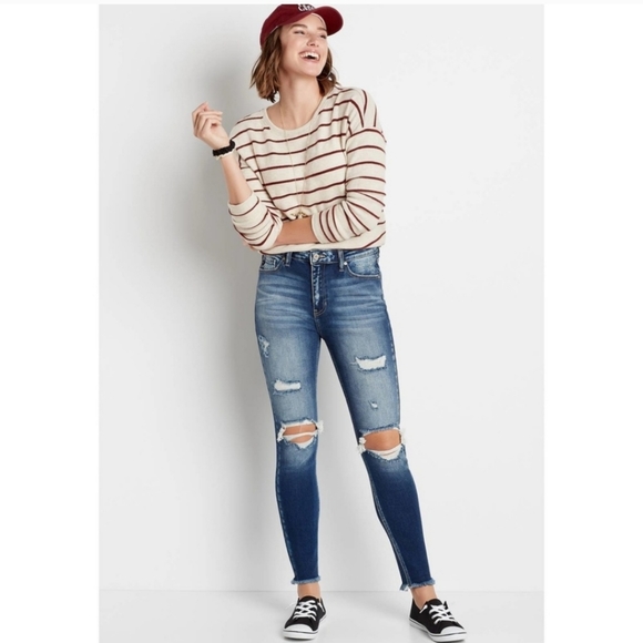 KanCan Denim - KanCan Mid Rise Distressed Jeans